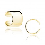 Silver gold-plated wide earpiece
