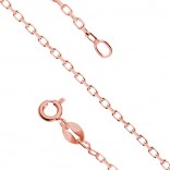 Silver chain gilded with rosé gold and diamonded Rolo
