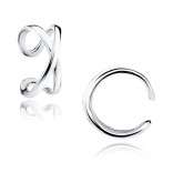 Silver ear cuff CIRCLE with infinity