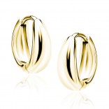Subtle silver gold-plated hoop earrings