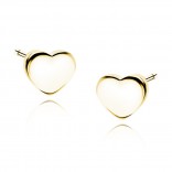 Silver earrings gold-plated with yellow gold HEARTS