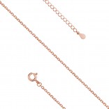 Silver chain gilded with rose gold, 1.1mm Ankier