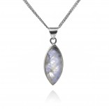 Silver pendant with a moonstone