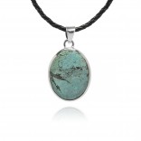 Silver pendant with turquoise UNIKAT