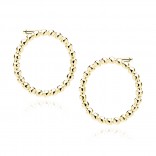 Silver earrings with gold-plated balls