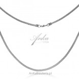 Round silver necklace POPCORN - elegant, timeless silver jewelry