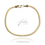 Silver gold-plated POPCORN bracelet elegant and timeless jewelry
