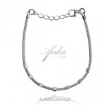 Silver calza CUBIC bracelet - beautiful Italian jewelry