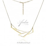 Gold-plated silver necklace - artistic jewelry