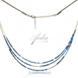 A beautiful gold-plated silver necklace with blue hematite
