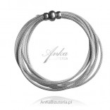 Elegant Italian silver bracelet CALZA