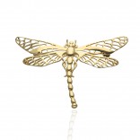 Silver gold-plated DRAGONFLY brooch