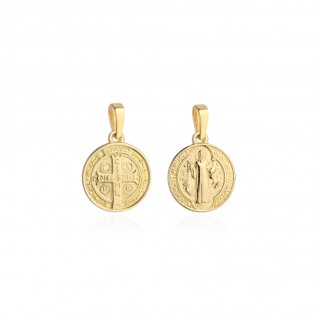 Medalik złoty Święty Benedykt pr. 585 mały
