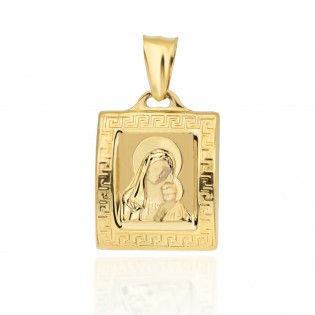 Medalik złoty Matka Boska w obrazie pr.585