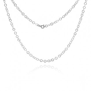 Łańcuszek srebrny ROLO okrągły rodowany  55 cm oraz 65 cm
