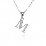 Silver LETTER pendant - A,B,D,E,K,M,N,P,S,H,Z to choose from