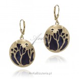 Gold-plated silver earrings with titanium FOREST NOOK