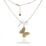 Gold-plated silver BUTTERFLY necklace