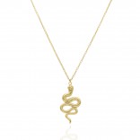 Gold-plated silver necklace SNAKE