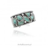 Silver jewelry with turquoise - an original ring