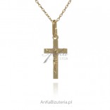 Silver cross gilded with 24k gold