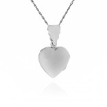 Silver pendant PUZDERKO / SEKRETNIK for photos - heart - ENGRAVING!