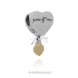 Gold-plated silver Charms pendant - HEART