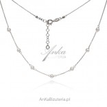 Silver necklace with natural pearls - subtle and elegant