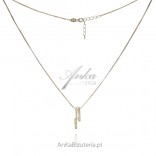 Delicate gold-plated silver necklace with zircons