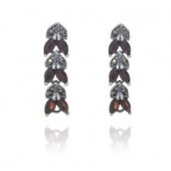 Silver earrings with garnets and marcasites HANA