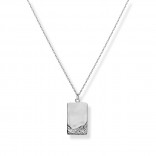 Silver necklace with a rectangular pendant - ARTISTIC DISORDER