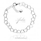 Silver heart bracelet - original Italian jewellery