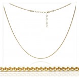 Silver chain PR. 925 SPIGA 0.6 gold plated with 24 k gold