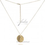 Gold-plated silver necklace GARDA notched circle
