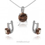 A beautiful silver set with sultanite