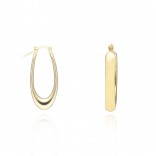 Silver gold-plated oval earrings - Catherine
