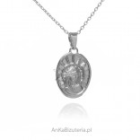 Silver medal - Our Lady - diamond medal
