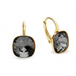 Barete Gold crystals earrings in SILVER NIGHT color