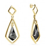 Silver gold-plated Trapeze Gold Silver Night earrings