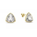 Triantan Gold Crystal silver earrings