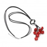 Silver necklace with natural OKINAWA corals