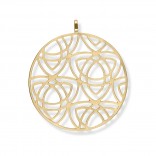 Gold-plated silver pendant OPENWORK CIRCLE