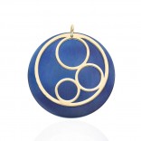 Gold-plated silver pendant with titanium CIRCLE