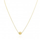 Gold-plated silver necklace with a ball