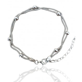 Biżuteria srebrna damska  - bransoletka z kuleczkami