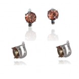 Silver earrings with sultanite - The only stone that changes color!