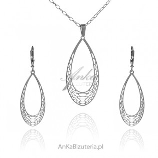 Komplet srebrnej biżuterii AURORA