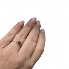Subtelny pierścionek srebrny z cytrynem