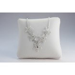 Silver jewelry: FLOWER chain FLOWERS with zircon