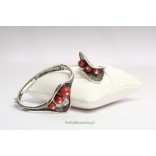 Bracelet set with a ring. Silver and coral